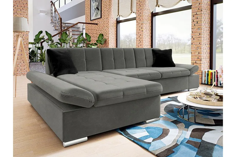 Kintore 3-sits Hörnsoffa Dark grey - Möbler - Vardagsrum - Soffor - Hörnsoffor