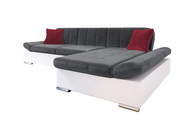 Kintore 3-sits Hörnsoffa Dark Grey/White - Möbler - Vardagsrum - Soffor - Divansoffa & schäslong