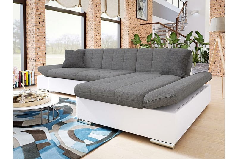 Kintore 3-sits Hörnsoffa NO_BRAND Light Grey/White - Möbler - Vardagsrum - Soffor - Hörnsoffor