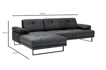 Kitimat Divansoffa 3-sits - Antracit - Möbler - Vardagsrum - Soffor - Divansoffa & schäslong