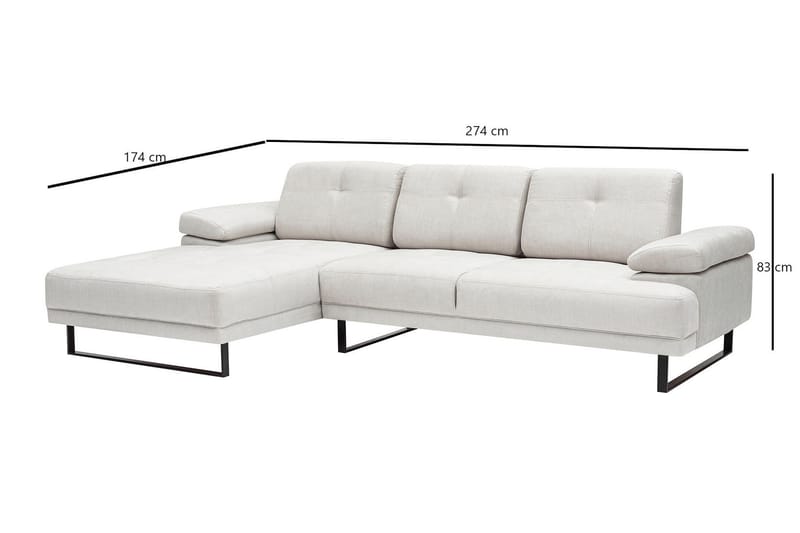 Kitimat Divansoffa 3-sits - Beige - Möbler - Vardagsrum - Soffor - Divansoffa & schäslong