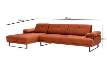 Kitimat Divansoffa 3-sits - Orange - Möbler - Vardagsrum - Soffor - Divansoffa & schäslong