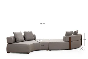 Lasalle Soffa 4-sits - Grå - Möbler - Vardagsrum - Soffor - 4-sits soffor