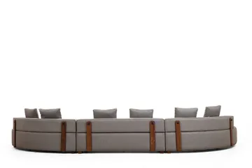 Lasalle Svängd Soffa 6-sits - Grå - Möbler - Vardagsrum - Soffor