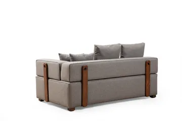 Lasalle Svängd Soffa 6-sits - Grå - Möbler - Vardagsrum - Soffor