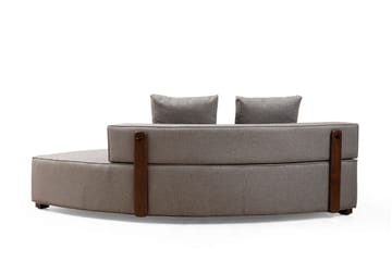 Lasalle Svängd Soffa 6-sits - Grå - Möbler - Vardagsrum - Soffor