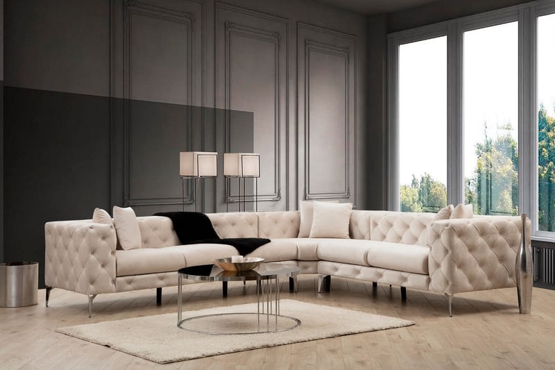 Leithfield Hörnsoffa 6-sits Beige - Hörnsoffor