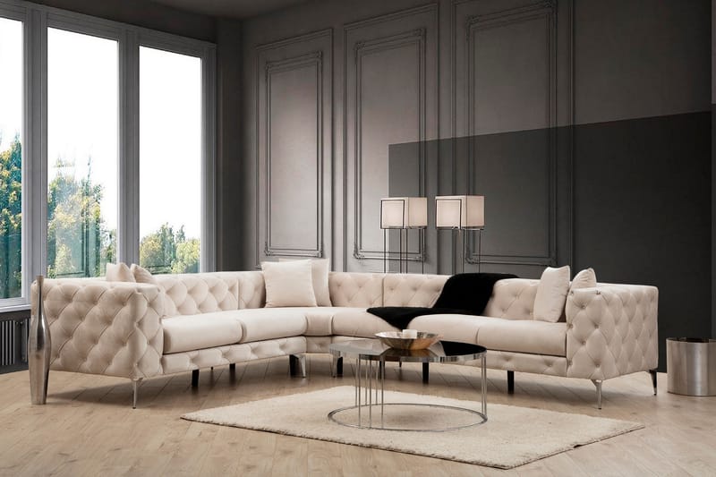Leithfield Hörnsoffa 6-sits Beige - Möbler - Vardagsrum - Soffor - Hörnsoffor