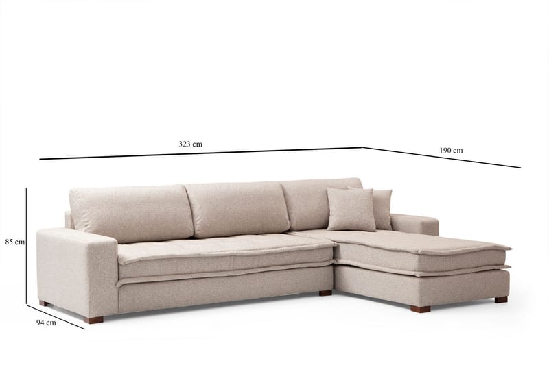Limehill Divansoffa 3-sits Beige - Möbler - Vardagsrum - Soffor - Hörnsoffor