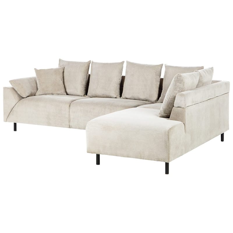 Hörnsoffa Lunner - Beige, svart - Möbler - Vardagsrum - Soffor - Hörnsoffor