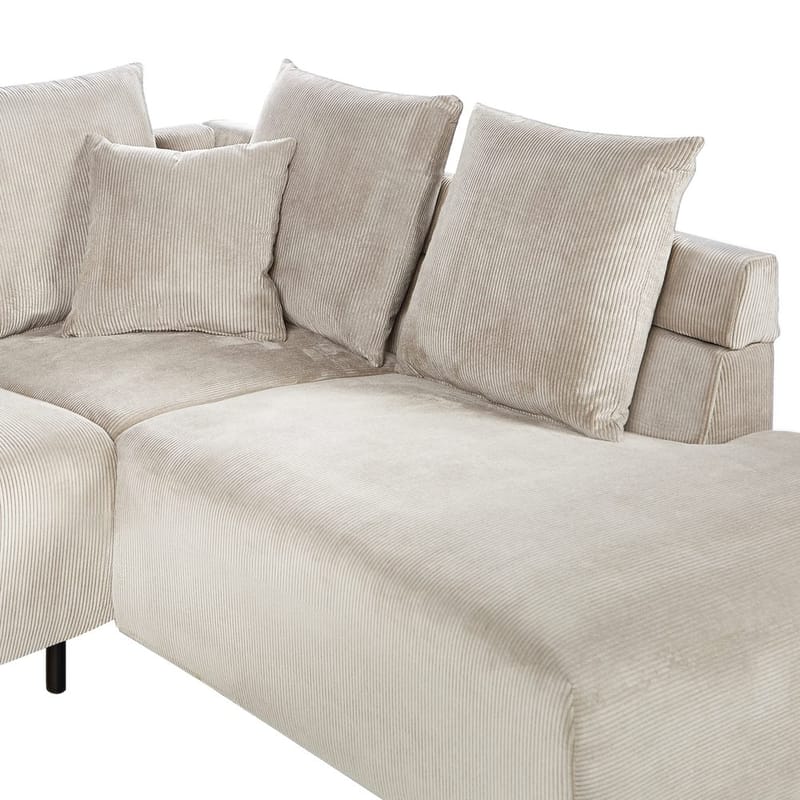 Hörnsoffa Lunner - Beige, svart - Möbler - Vardagsrum - Soffor - Hörnsoffor