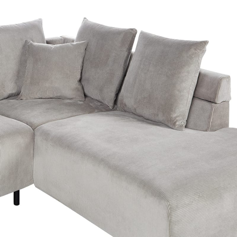 Hörnsoffa Lunner - Grå, svart - Möbler - Vardagsrum - Soffor - Hörnsoffor