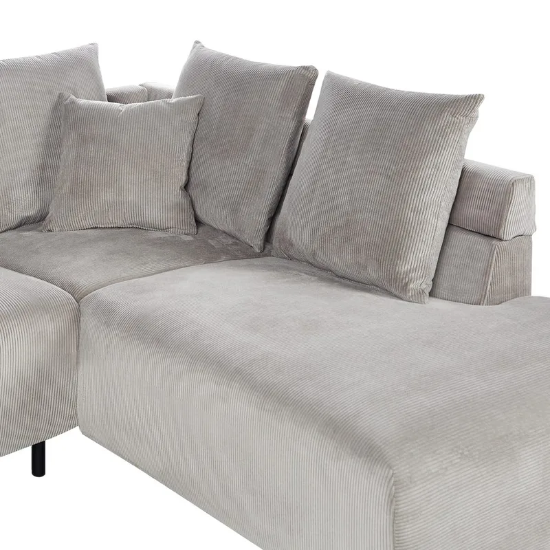 Hörnsoffa Lunner - Grå, svart - Möbler - Vardagsrum - Soffor - Hörnsoffor