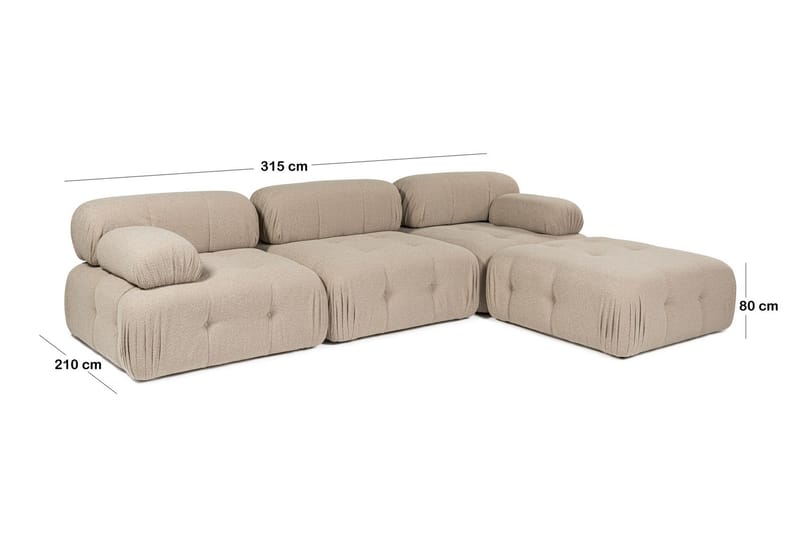 Madan Hörnsoffa 3-sits Peach - Möbler - Vardagsrum - Soffor - Hörnsoffor