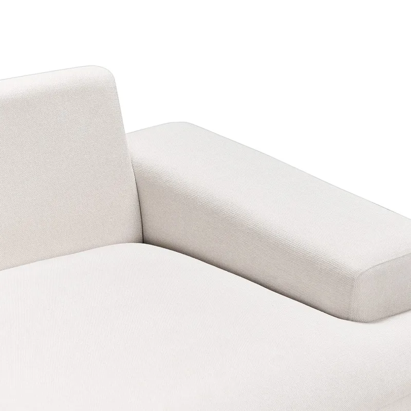 Hörnsoffa Mariferd - Beige, svart, mörkt trä/Högervänd - Möbler - Vardagsrum - Soffor - Hörnsoffor