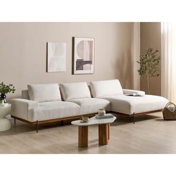 Hörnsoffa Mariferd - Beige, svart, mörkt trä/Vänstervänd - Möbler - Vardagsrum - Soffor - Divansoffa & schäslong