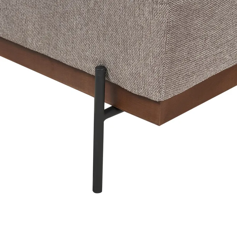 Hörnsoffa Mariferd - Ljusbrun, svart, mörkt trä/Högervänd - Möbler - Vardagsrum - Soffor - Hörnsoffor