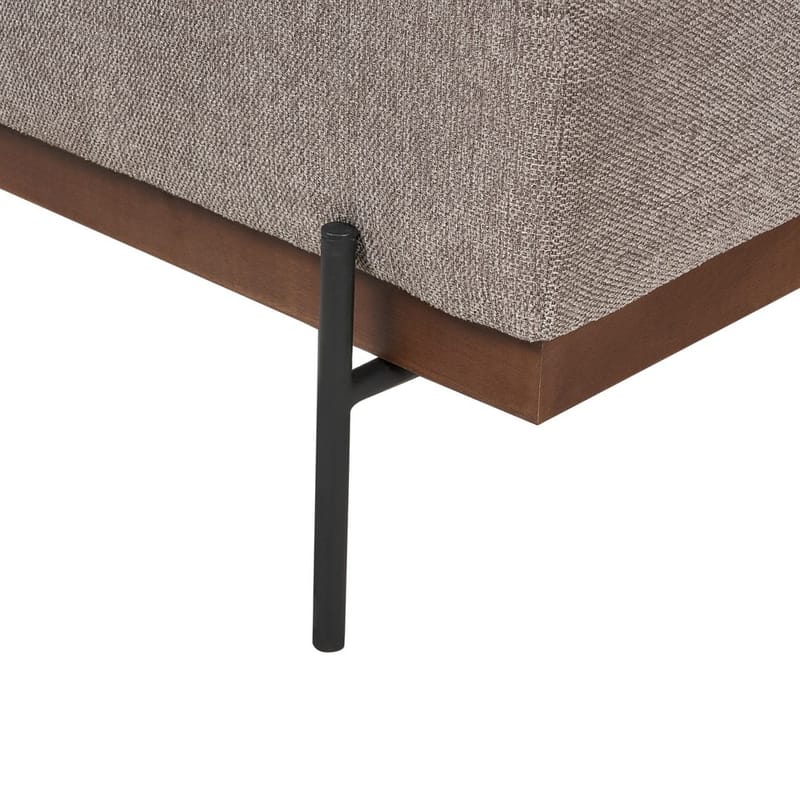 Hörnsoffa Mariferd - Ljusbrun, svart, mörkt trä/Högervänd - Möbler - Vardagsrum - Soffor - Hörnsoffor