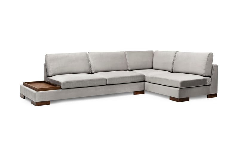 MARYLOUISE Soffa med Schäslong Höger Ljusgrå/Natur - Möbler - Vardagsrum - Soffor - Hörnsoffor
