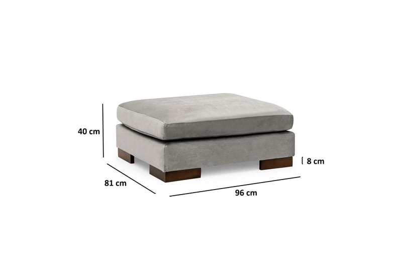 MARYLOUISE Soffa med Schäslong m Pall Höger Ljusgrå/Natur - Möbler - Vardagsrum - Soffor - Hörnsoffor