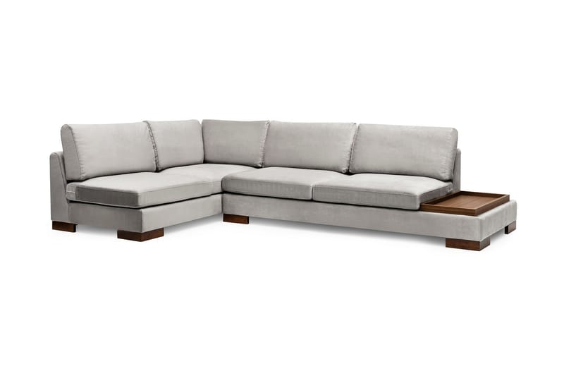 MARYLOUISE Soffa med Schäslong Vänster Ljusgrå/Natur - Möbler - Vardagsrum - Soffor - Hörnsoffor