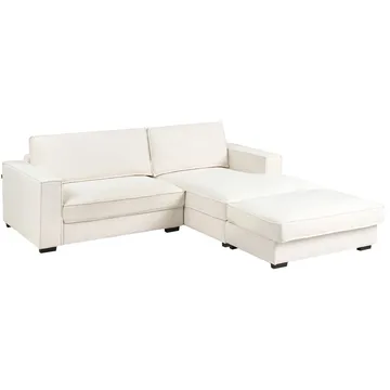 Hörnsoffa med fotpall Renders - Beige - Möbler - Vardagsrum - Soffor - Divansoffa & schäslong