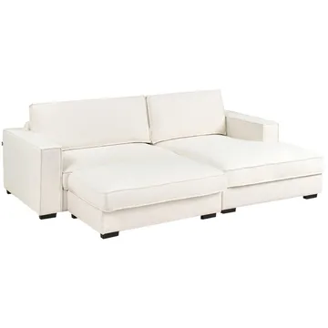 Hörnsoffa med fotpall Renders - Beige - Möbler - Vardagsrum - Soffor - Divansoffa & schäslong