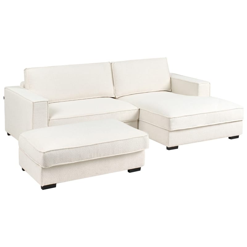 Hörnsoffa med fotpall Renders - Beige - Möbler - Vardagsrum - Soffor - Hörnsoffor