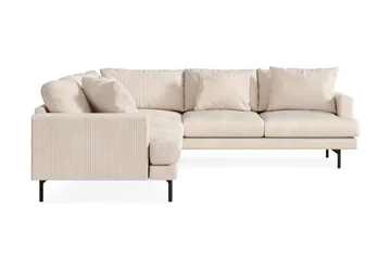 Menard 6-sits Högervänd L-formad Hörnsoffa i Manchester - Beige - Möbler - Vardagsrum - Soffor - Hörnsoffor