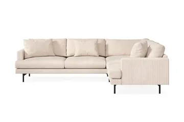 Menard 6-sits Högervänd L-formad Hörnsoffa i Manchester - Beige - Möbler - Vardagsrum - Soffor - Hörnsoffor