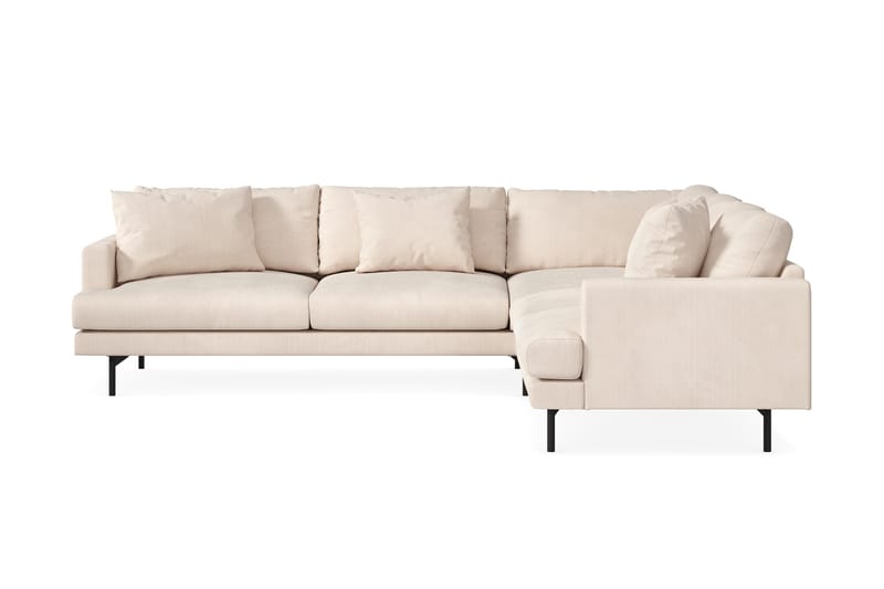 Menard 6-sits Högervänd L-formad Hörnsoffa i Manchester - Beige - Möbler - Vardagsrum - Soffor - Hörnsoffor