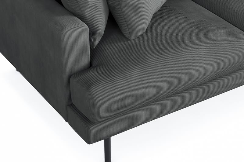 Menard 6-sits Högervänd L-formad Hörnsoffa i Manchester - Grå - Möbler - Vardagsrum - Soffor - Hörnsoffor