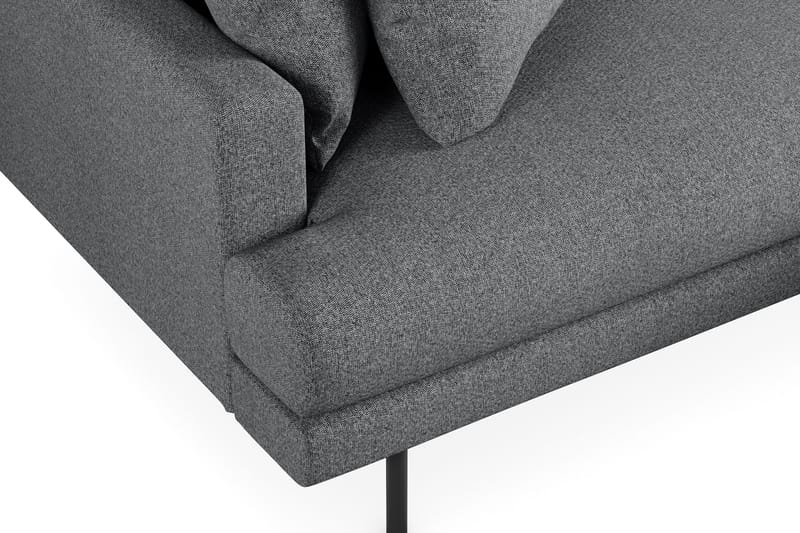 Menard 6-sits Högervänd L-formad Hörnsoffa i Tyg - Mörkgrå - Möbler - Vardagsrum - Soffor - Hörnsoffor
