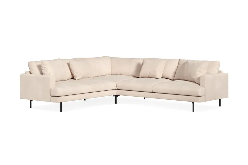 Menard 6-sits Vänstervänd L-formad Hörnsoffa i Manchester - Beige - Möbler - Vardagsrum - Soffor - Hörnsoffor
