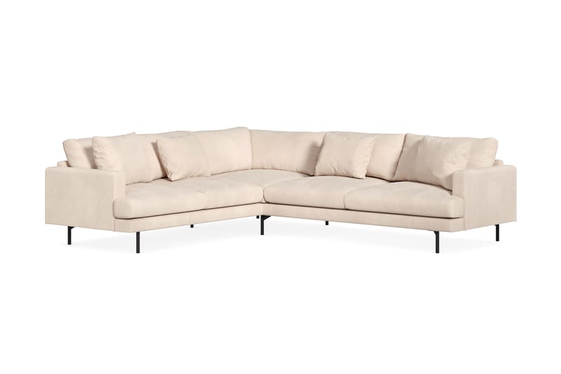 Menard 6-sits Vänstervänd L-formad Hörnsoffa i Manchester - Beige - Möbler - Vardagsrum - Soffor - Hörnsoffor