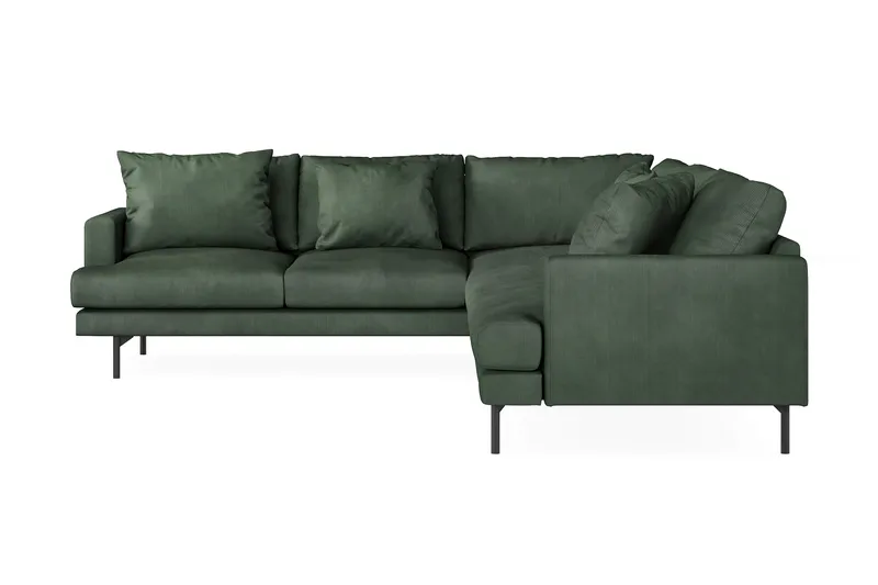 Menard 6-sits Vänstervänd L-formad Hörnsoffa i Manchester - Grön - Möbler - Vardagsrum - Soffor - Hörnsoffor