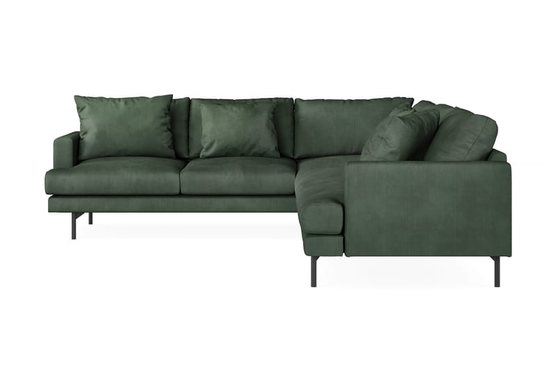 Menard 6-sits Vänstervänd L-formad Hörnsoffa i Manchester - Grön - Möbler - Vardagsrum - Soffor - Hörnsoffor