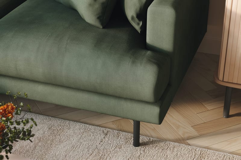 Menard 6-sits Vänstervänd L-formad Hörnsoffa i Manchester - Grön - Möbler - Vardagsrum - Soffor - Hörnsoffor