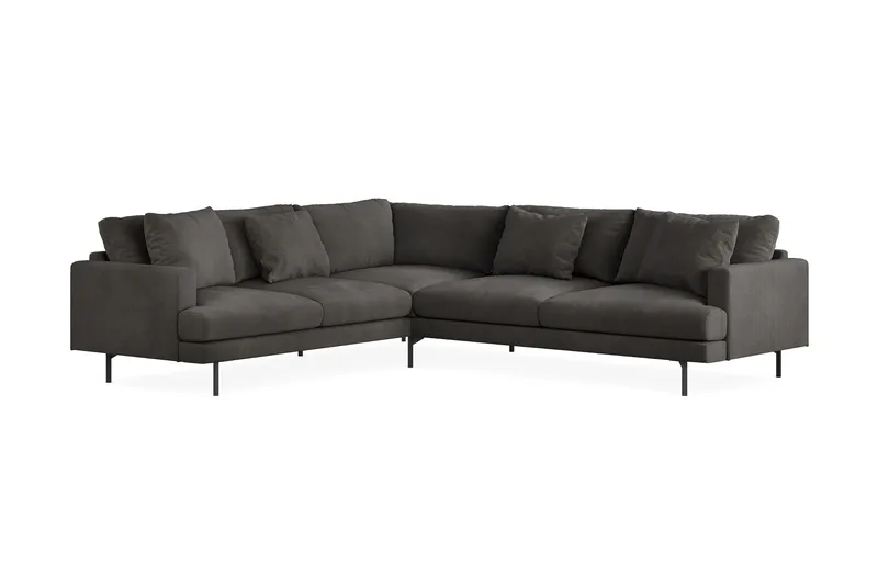 Menard 6-sits Vänstervänd L-formad Hörnsoffa i Manchester, Mörkgrå