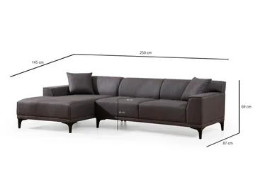 Mississauga Divansoffa 3-sits - Antracit - Möbler - Vardagsrum - Soffor - Divansoffa & schäslong
