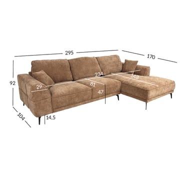 Hörnsoffa Monar Höger - beige - Möbler - Vardagsrum - Soffor - Hörnsoffor
