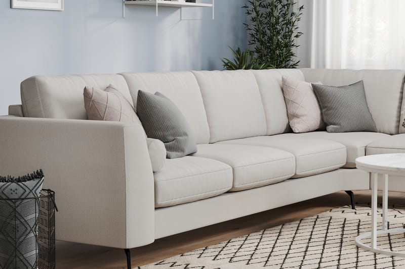 NASHVILLE LYX Hörnsoffa Vändbar Linnebeige - Möbler - Vardagsrum - Soffor - Hörnsoffor