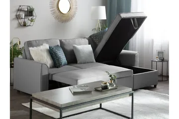 Nesna Hörnsoffa 228 cm - Grå - Möbler - Vardagsrum - Bäddsoffor - Bäddsoffa divan