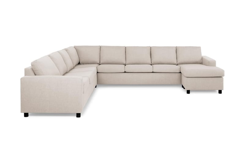 NEW YORK Hörnsoffa XXL med Divan Höger Beige - Hörnsoffor