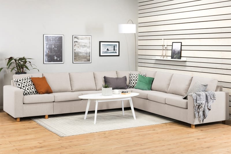 NEW YORK Hörnsoffa XXL Vändbar Beige - Möbler - Vardagsrum - Soffor - Hörnsoffor