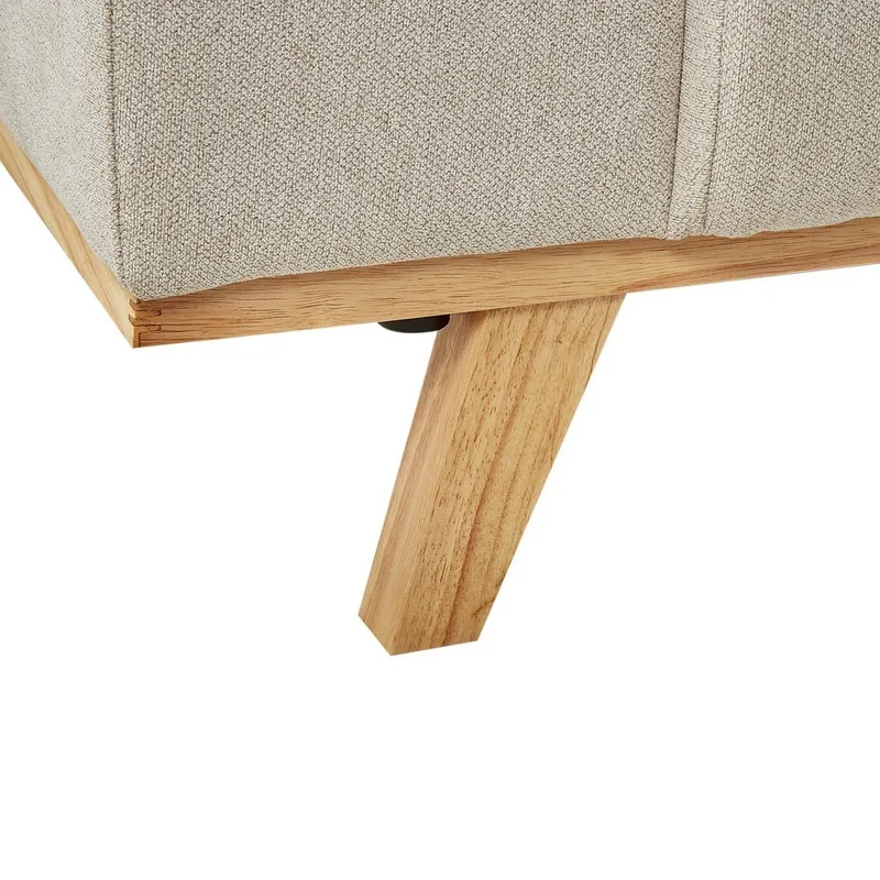 Hörnsoffa Nora - Beige, ljust trä/Vänstervänd - Möbler - Vardagsrum - Soffor - Hörnsoffor