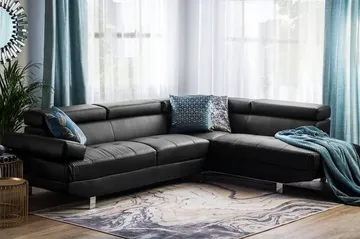 Norrea Hörnsoffa 261 cm - Svart - Möbler - Vardagsrum - Soffor - Divansoffa & schäslong
