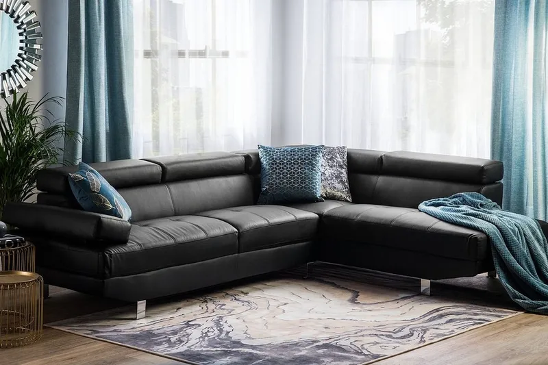 Norrea Hörnsoffa 261 cm - Svart - Möbler - Vardagsrum - Soffor - Divansoffa & schäslong