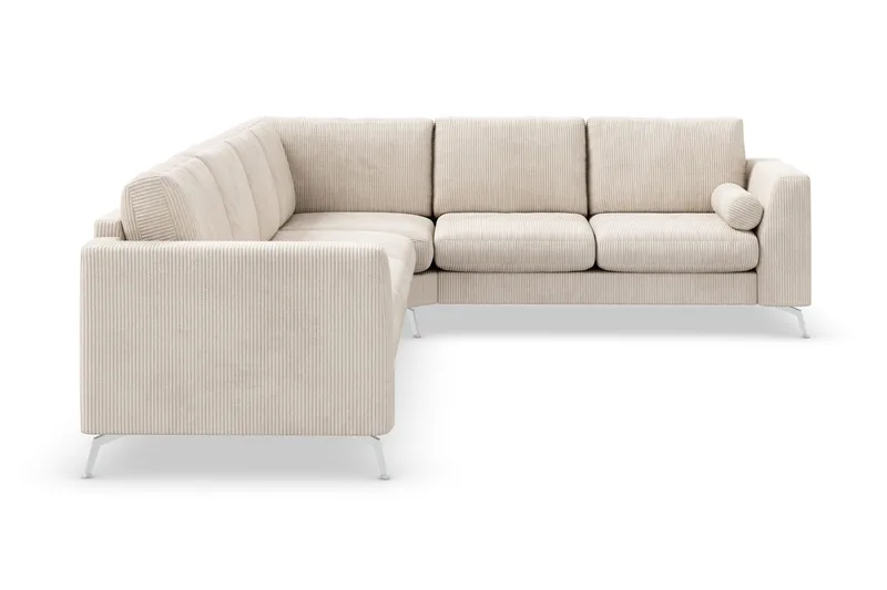 Ocean Lyx 5-sits Vändbar L-formad Hörnsoffa i Manchester - Beige - Möbler - Vardagsrum - Soffor - Hörnsoffor