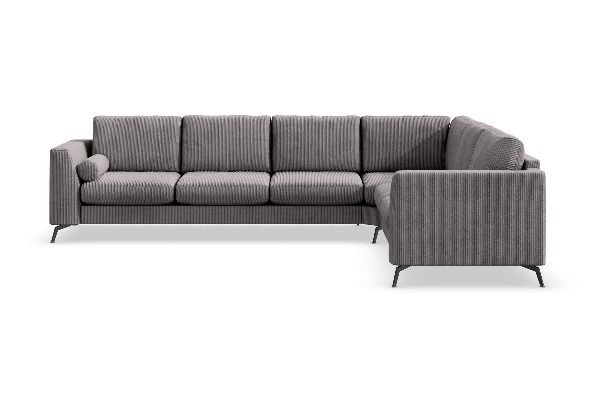 Ocean Lyx 5-sits V&auml;ndbar L-formad H&ouml;rnsoffa i Manchester - M&ouml;rkgr&aring;